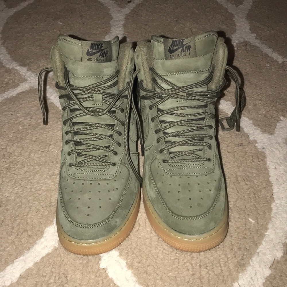 Green Suede Nike Air Force 1